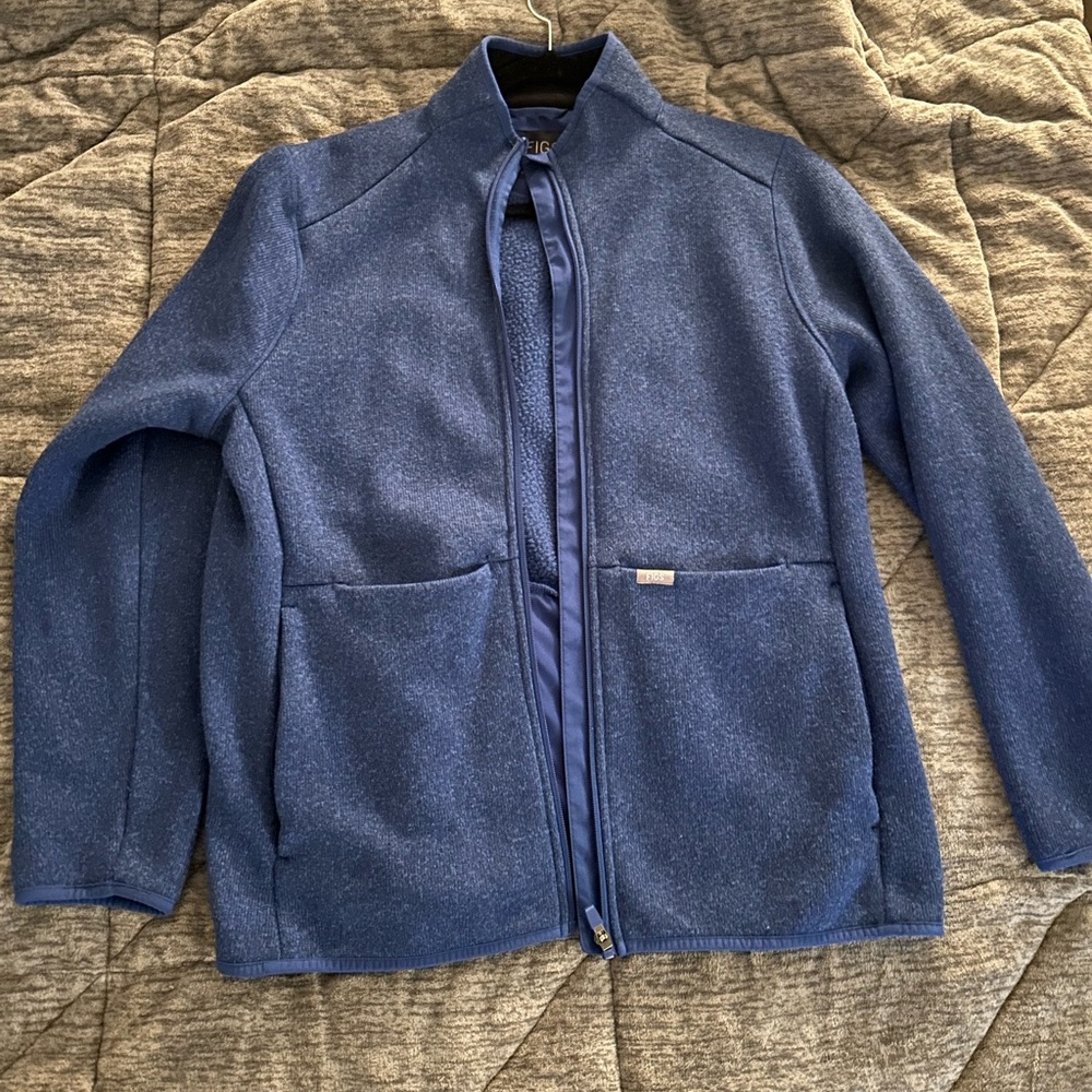 Figs on shift knit Blue Jacket